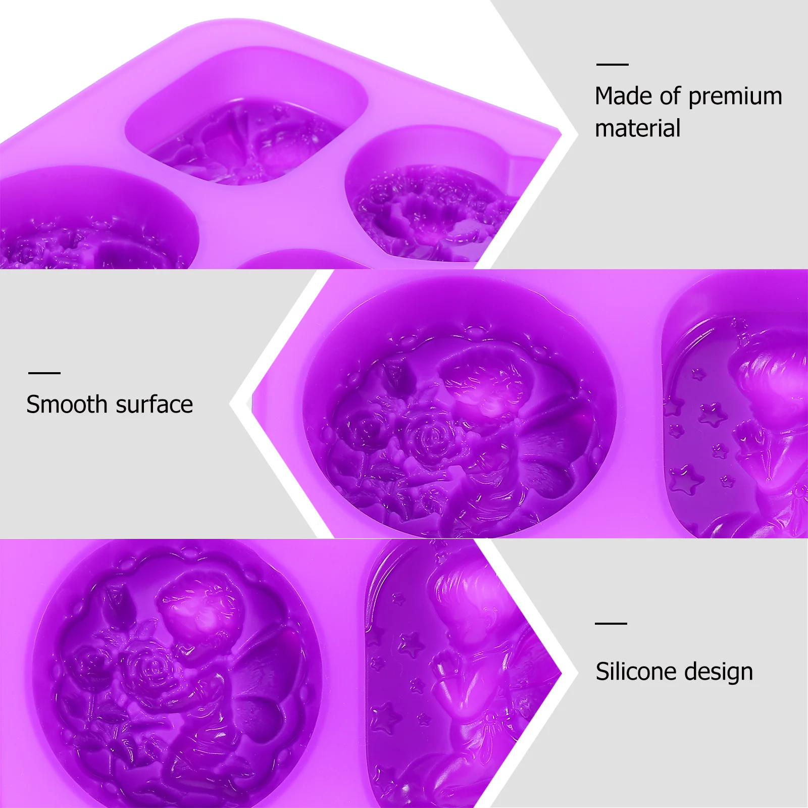 

1Pcs Angel Combination Silicone Soap Mold DIY Mold Practical Handmade Reusable Soap Making Tool Silicone Die