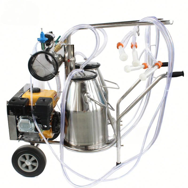 Desel Engine Double Bucket Cow Milking Machine