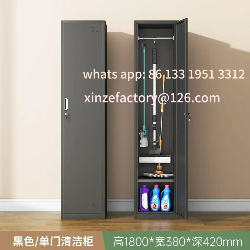Customizable Sundries Storage Cabinet Stainless Steel Tool Vacuum Cleaner Cleaning Cabinet