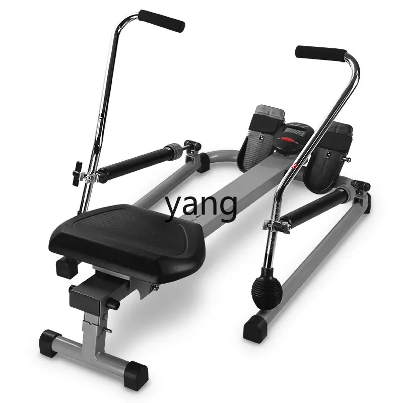 YJQ  Home Silent Hydraulic Rowing Machine Fitness Equipment Multifunctional Paddle Folding Exercise Waist Pull Back