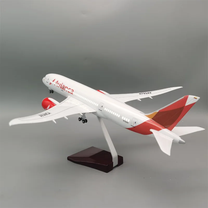 43cm Diecast Resin Plane Model B787 Columbia Airways Simulation 1/130 Scale Aircraft With Stable Base For Souvenir Hobby Display