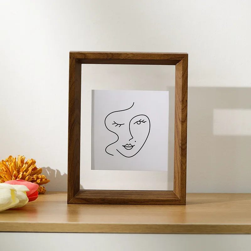 Double-sided transparent picture frame A4 table calligraphy display frame mounted frame 6 \