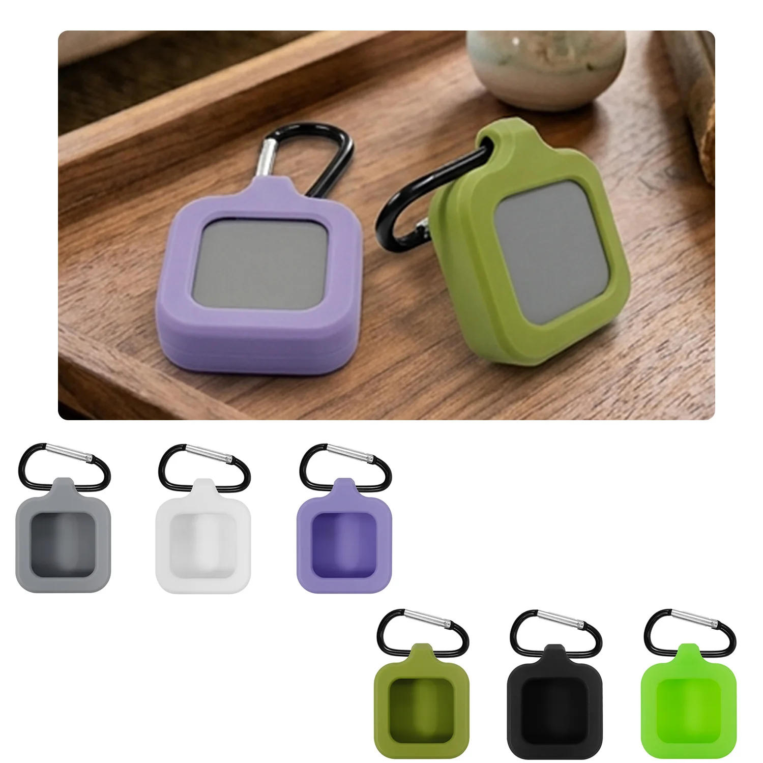For Brick NFC Phone Lock Silicone Case with Carabiner Clip Shockproof Cover Does Not Block Magnetic Attachment or NFC Signal