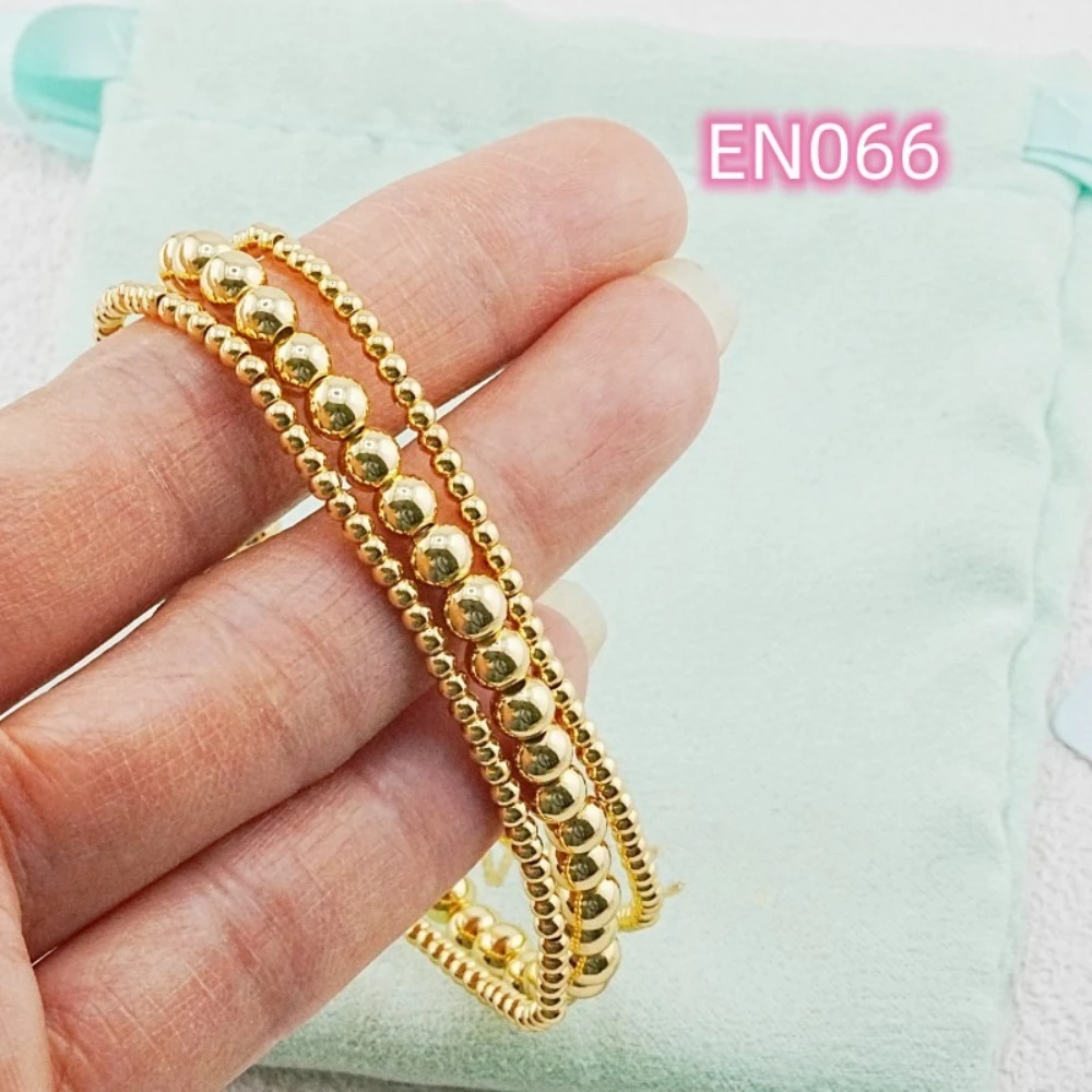 YEEVAA Everyday Bead Stack of 3 Bracelets, Fashion Jewelry Gift for Women Daily Layering