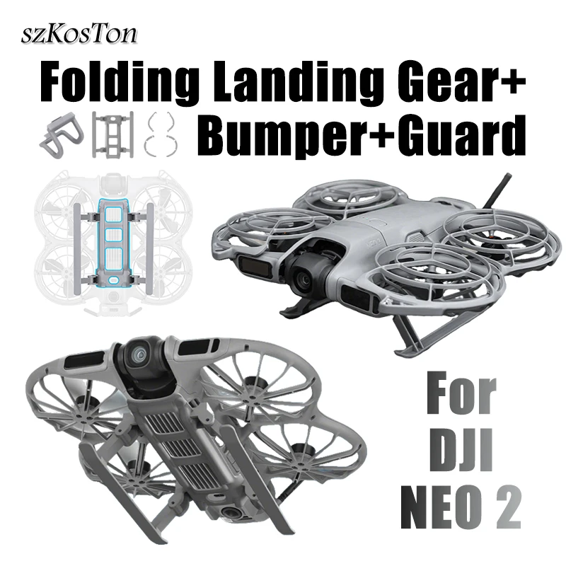 

Landing Gear for DJI Neo 2 Drone Accessories Foldable Extended Landing Legs Kit Quick Release Drone Protector Extended Feet