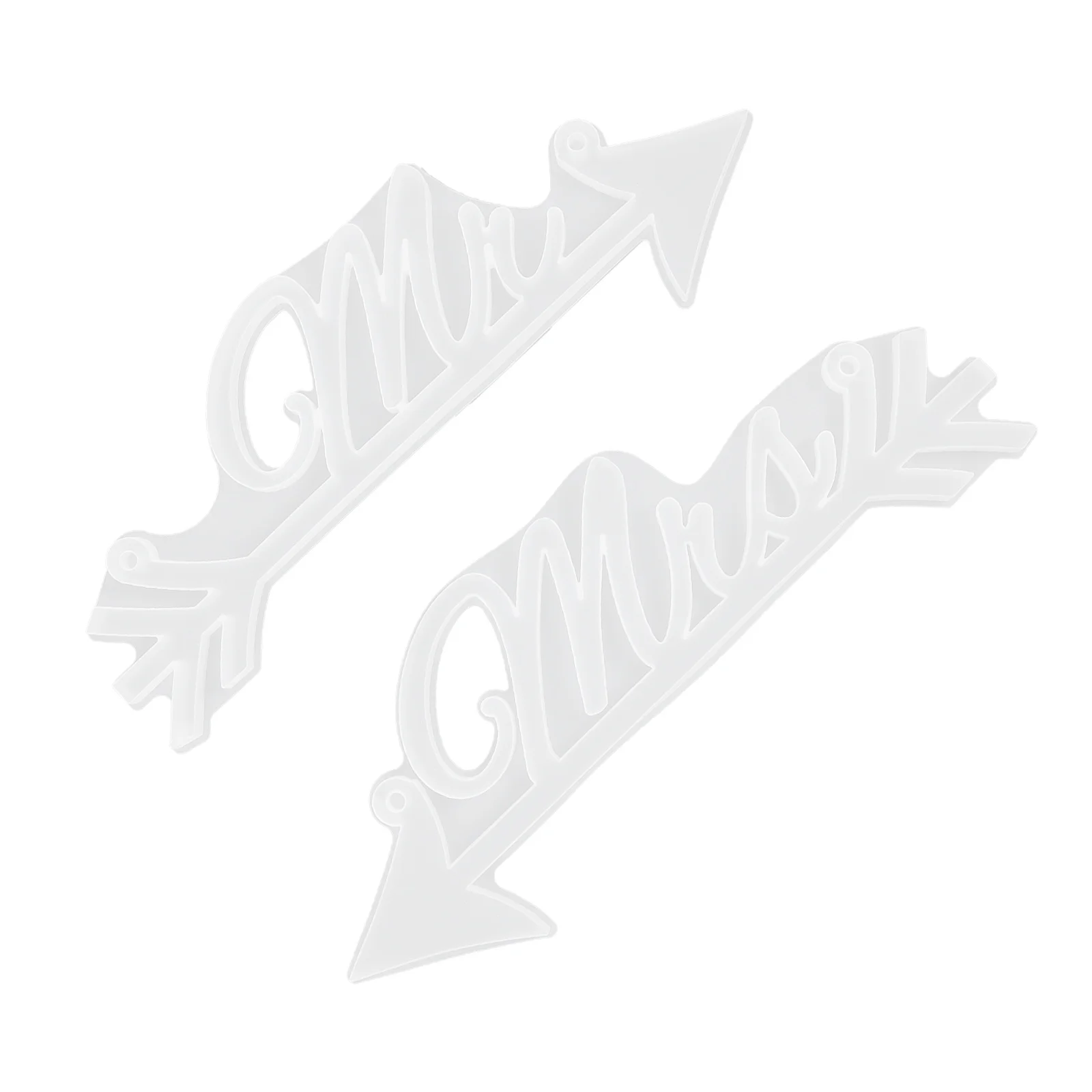 

2pcs Arrow Hanging Tags Mold Diy Silicone Mould For Crystal Epoxy Resin Mr Mrs Letters Pendant Making Handmade Jewelry