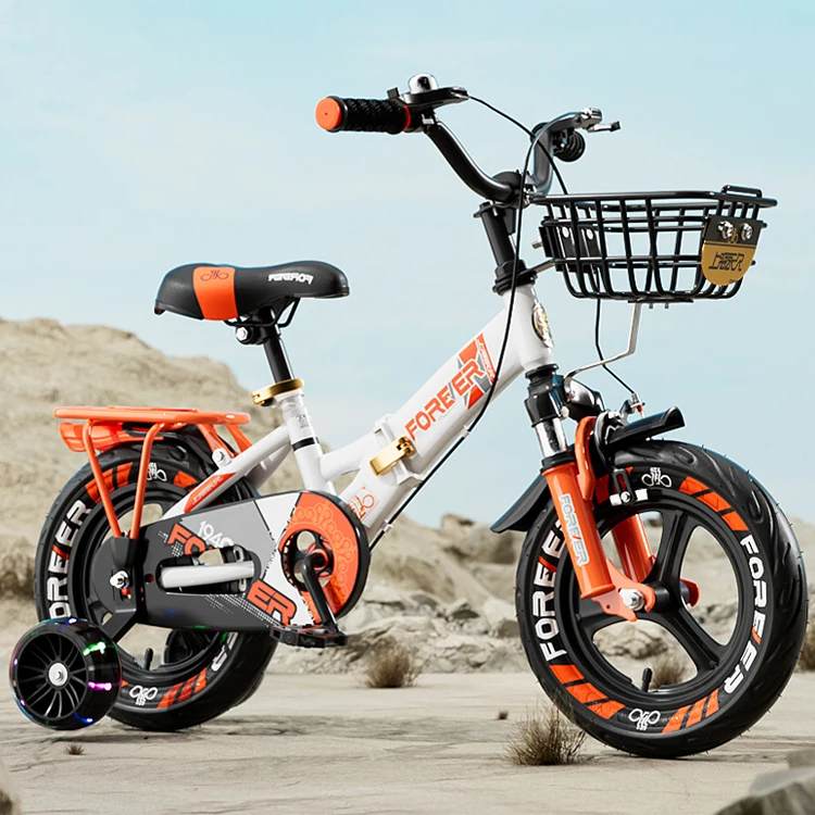 Bicicleta Plegable de Montaña para Niños de 3 a 12 Años con Canasta, Sepeda Anak, Bicicleta Plegable de Acero con Alto Contenido de Carbono para Niños
