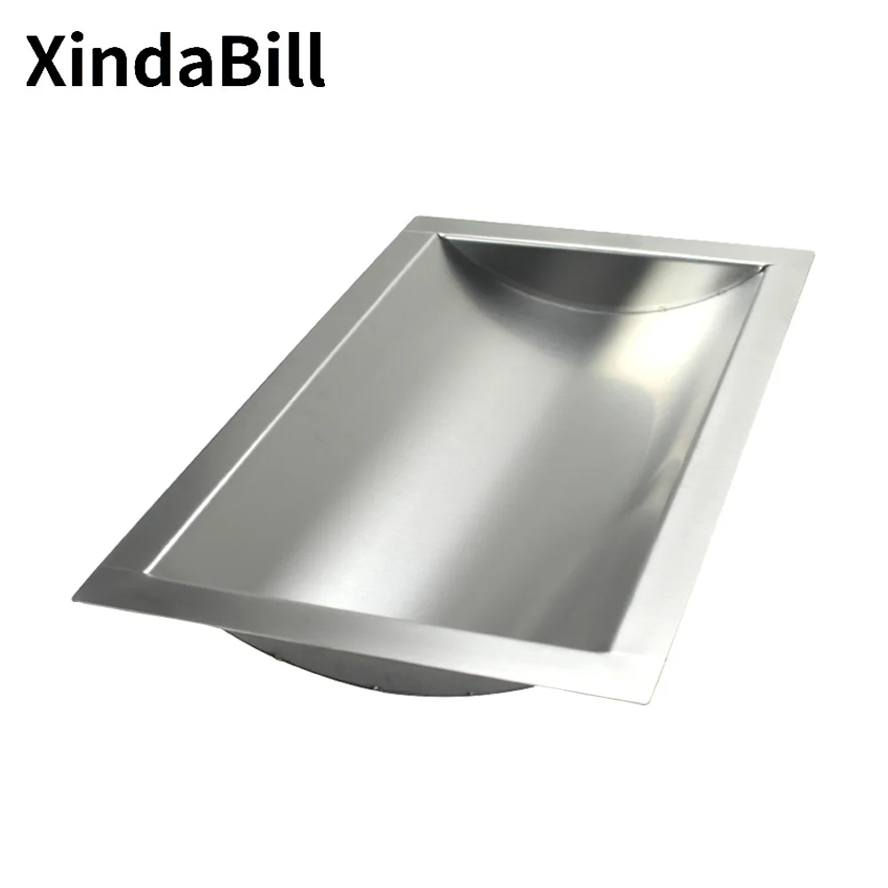 Xindabill Money Window Channel Stainless Cash Register Receipt Slot Steel Drop-in Deal Tray Bucket