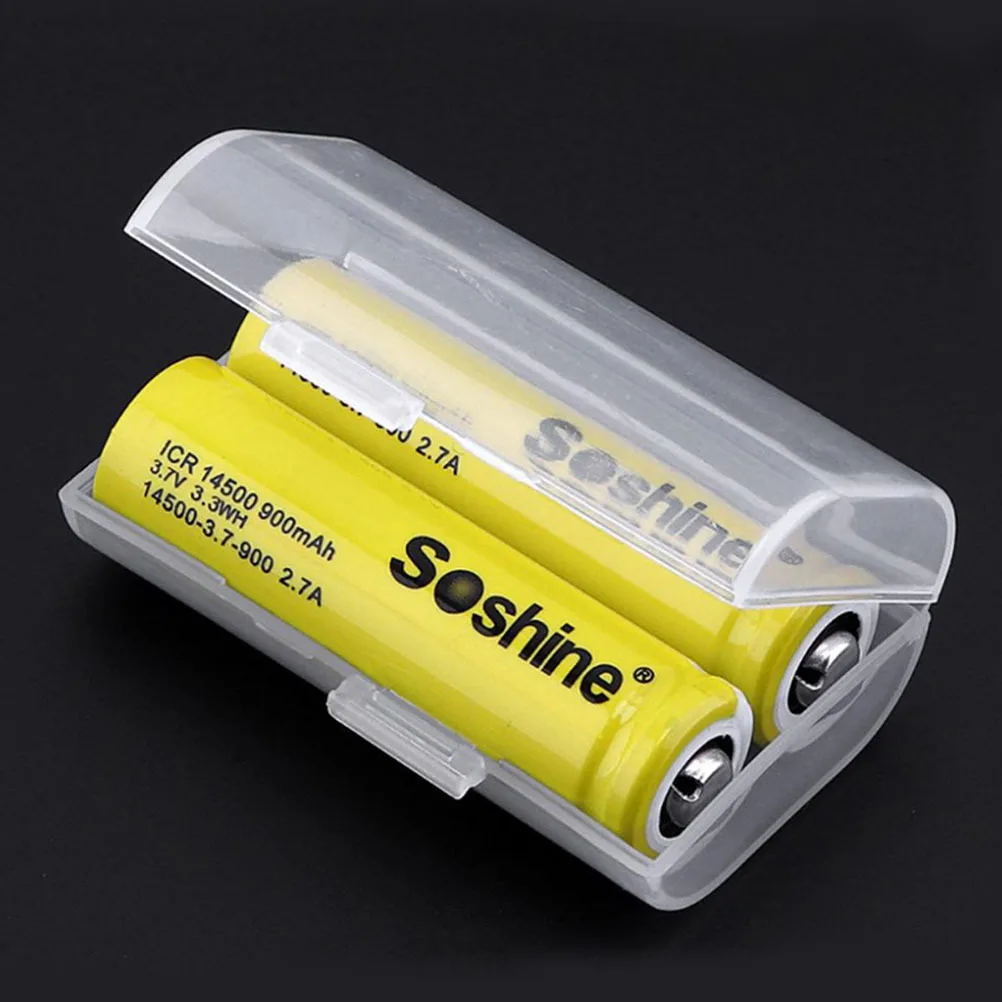 

Case for 2 Aa Batteries - Heavy Duty Plastic Storage Container Organized Travel Safe Protection Compact Size