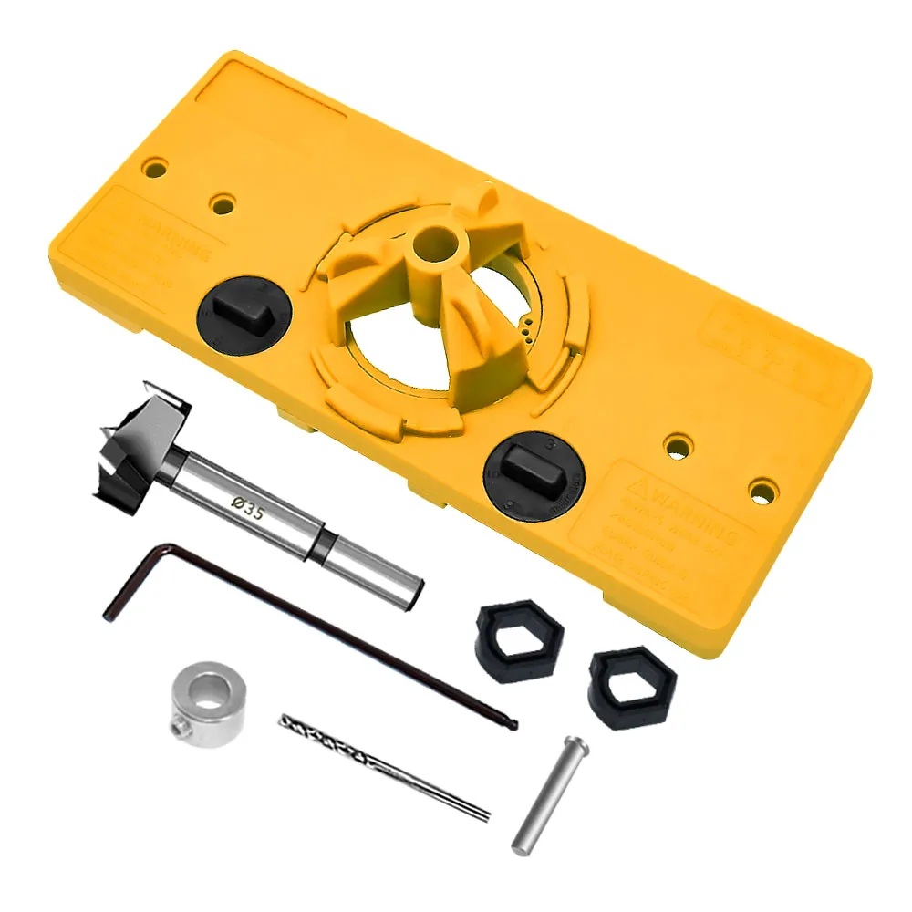 Ukryty zawias 35MM w kształcie miseczki Wiertarka do otworów lub zestaw ukrytych zawiasów 35MM do lokalizatora otworów w drewnie Prowadnica do wiertarki do zawiasów — zdjęcie 3