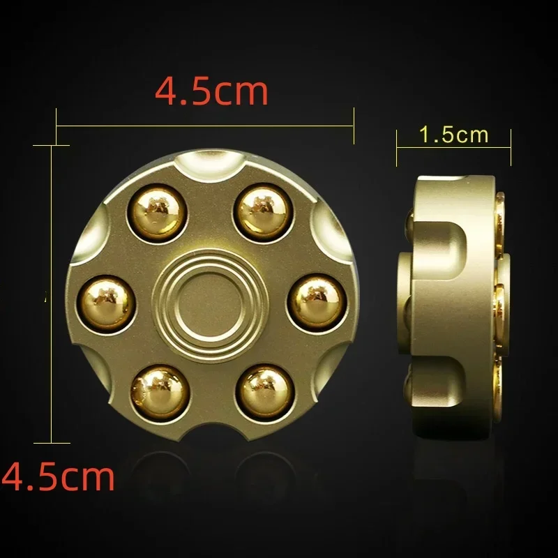 Metal Fingertip Gyro Toy EDC Left Wheel Cartridge Pure Copper Bullet Separable Adult Kids ADHD Decompression Fidget Spinner Gift