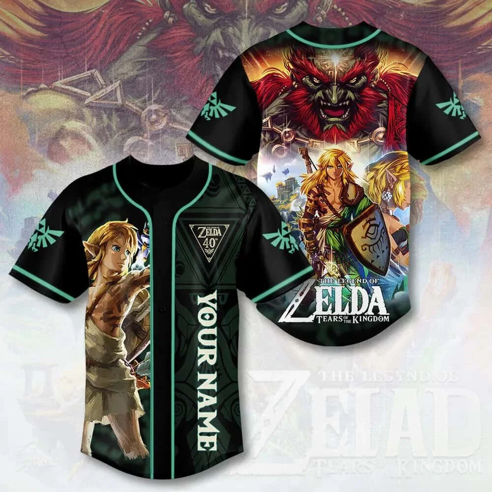 Anime Game Legend of Zelda Jersey Training Suit Summer T-shirt Adult/children Street Fashion Printed Short Sleeved Shirt