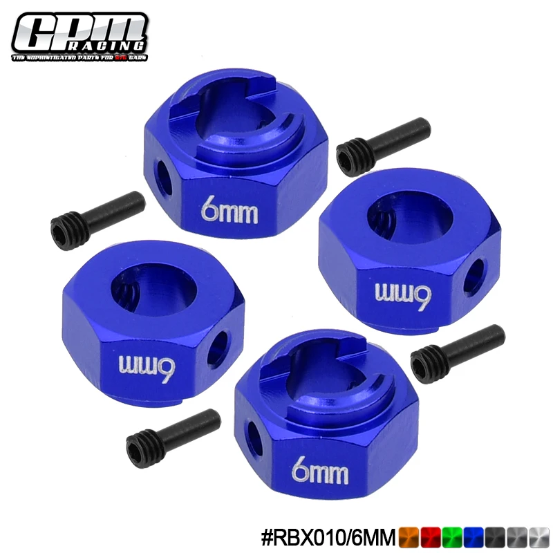 

GPM Alloy Hex Adapters 6mm Thick For 1/10 RBX10 Ryft Rock Bouncer AXI03005 AXIAL