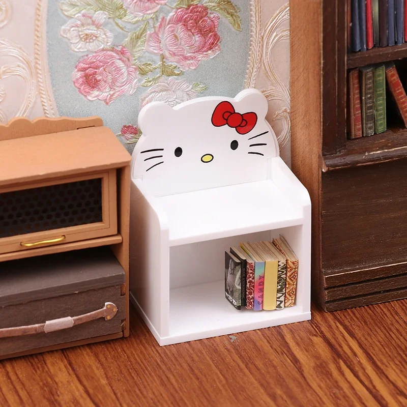 1/12 ドールハウスハロー KT 猫本棚収納ラックモデルドールハウス家具装飾おもちゃマイクロシーン建設小道具