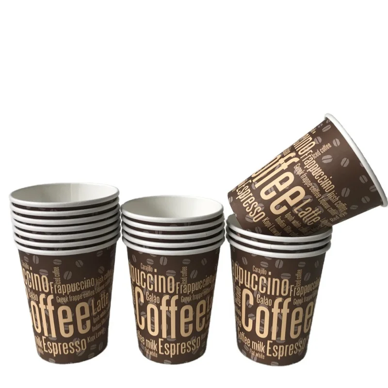 Customized productFood Grade 8oz Pe Coated Paper Cup Various Size Hot Cocoa Cups Coffee Disposable Single Wall Cup