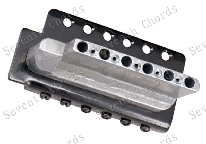 Ein Satz 6-saitiger konkaver Sattel-Tremolo-Brückensystem für E-Gitarren-Zubehörteile, Chrom, Schwarz, Kupfer, Rot zur Auswahl – Detail 25