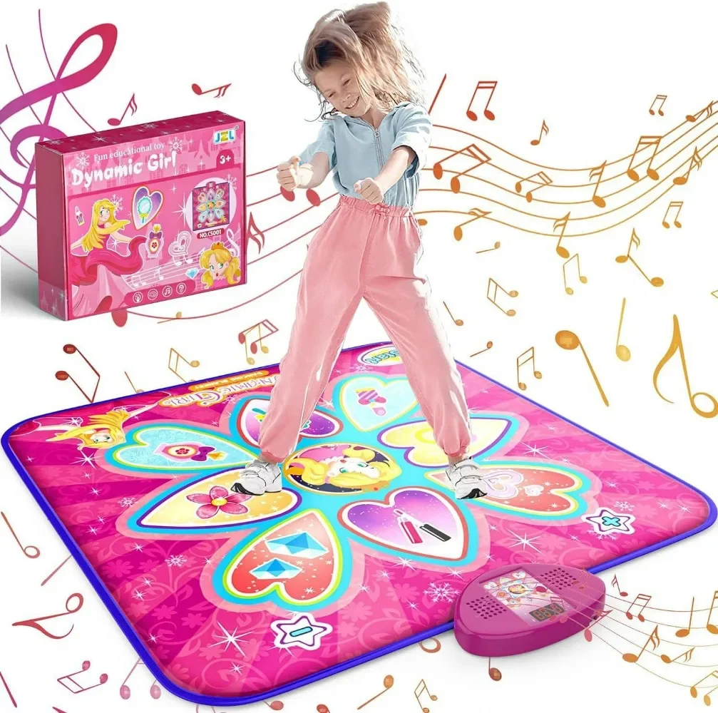 New Children\'s Electronic Dance Carpet Wireless Princess Multiple Modes Dance Mat Pedal Game Mat Music Carpet Girls Boys Toys