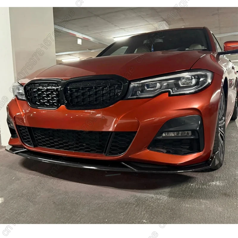 Front Bumper Sp Lip  3 Series G20 G21 G28 2019-2022 320i 330i M340i Pack Carbon Fiber Look Body Kits Tuning