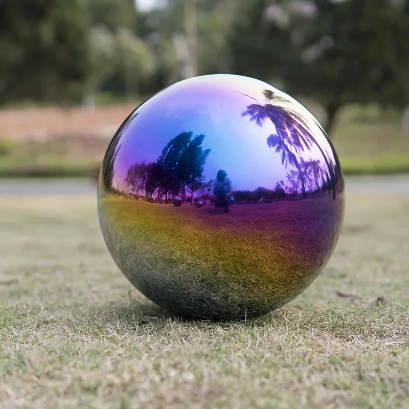 Multi-color ball Dia 5.1cm-30cm stainless steel hollow ball seamless fine Sphere Home Yard Swimming Pool Decoration Ornaments