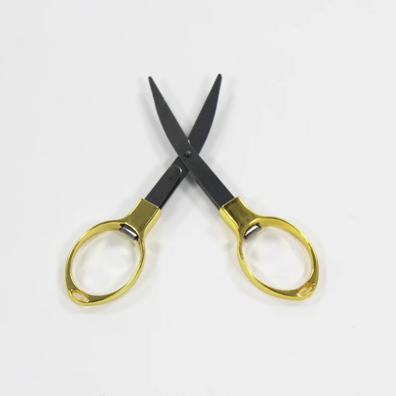 Portable Multi-Functional Folding Scissors for Outdoor Travel Plastic Plated Fishing Line Cutters Eight Character Small Scissors