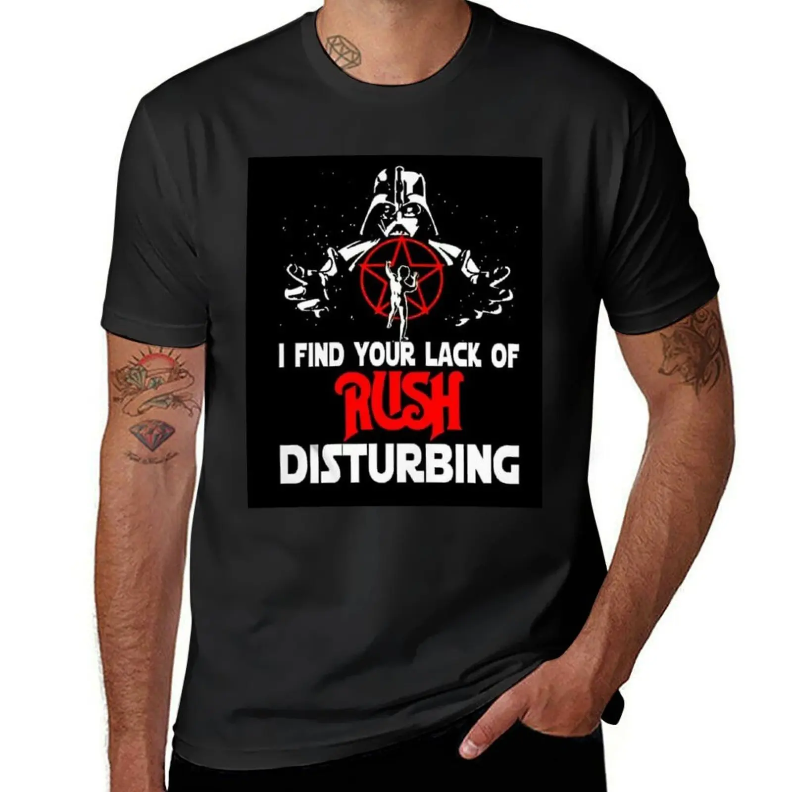 

i find your lack of rush disturbing, rush lovers, rush band T-Shirt tops graphics men clothings