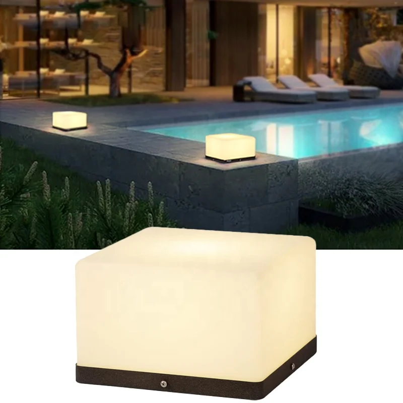 

5W Villa Led Column Light Courtyard Led Pillar Light Outdoor IP54 Waterproof E26 Base Led Post Lamp Landscape Fence Light