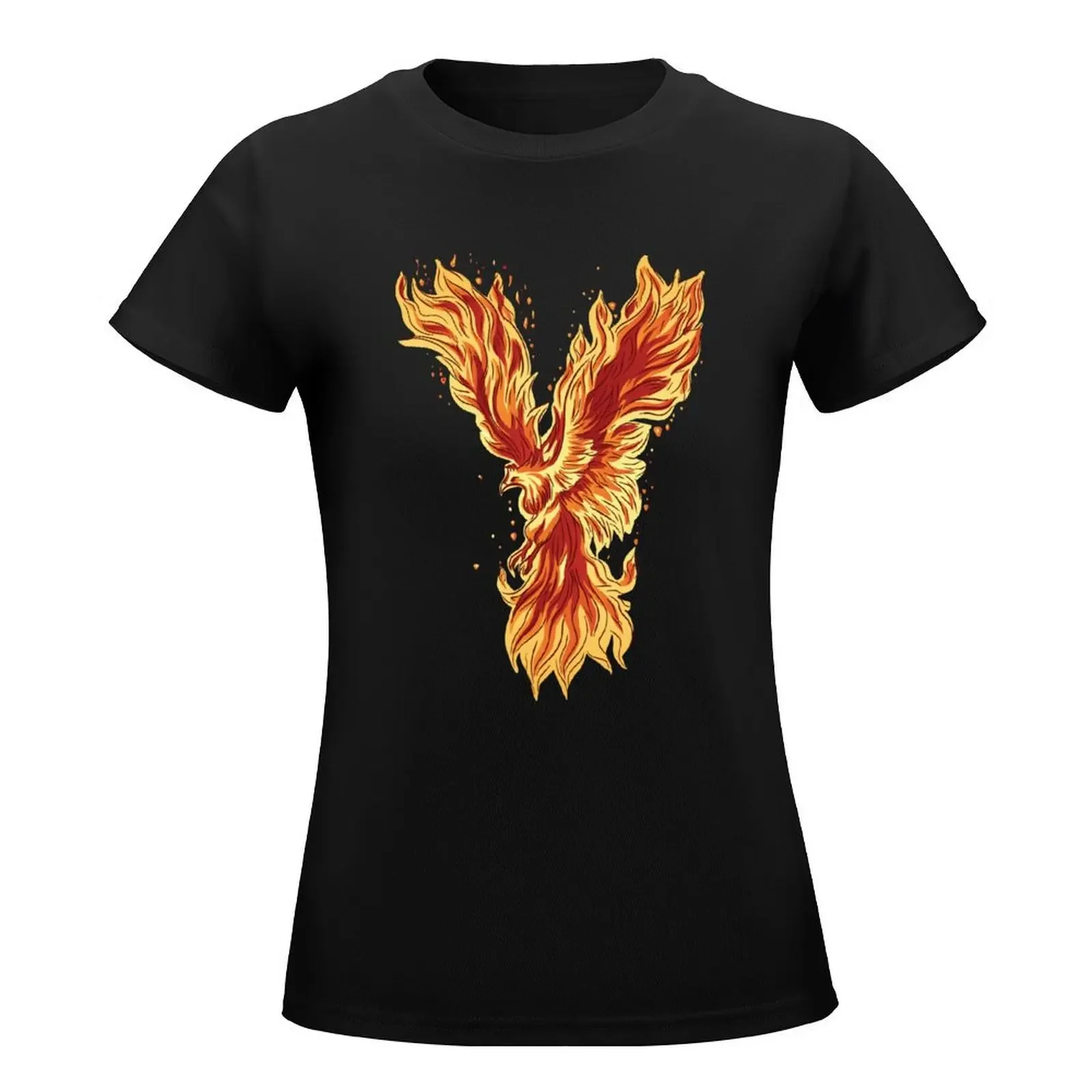 PHOENIX CREATURE T-Shirt graphics summer top oversized workout shirts for Women