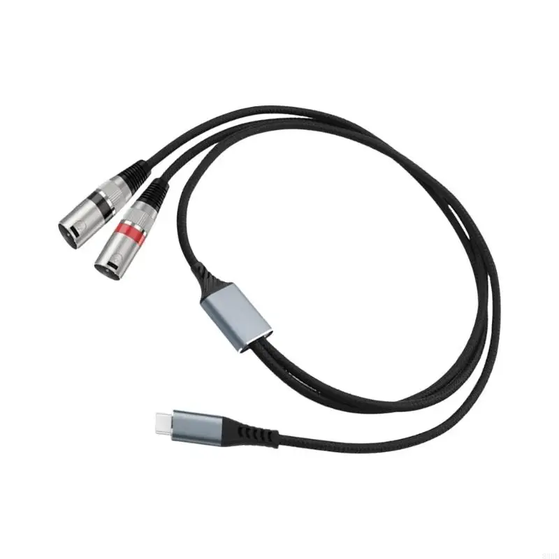 Studio Grade USB C To Two XLRs Male Sound Cable 384kHz High Resolution Output 83CF