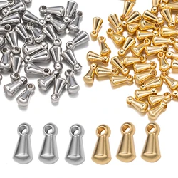 20/40Pcs Stainless Steel Water Drop End Pendant Connector Chain Extension Tail Charm For DIY Jewelry Making Accessories Supplies