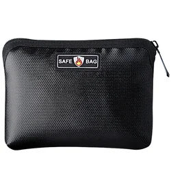 Fireproof File Bag Storage Explosion Zipper Money Explosion-proof Silicone Fiberglass Cloth Wallet