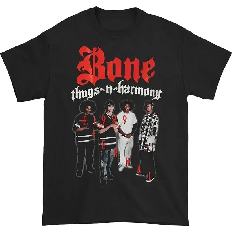 Authentic BONE THUGS N HARMONY E 1999 Slim Fit T Shirt Black NEW
