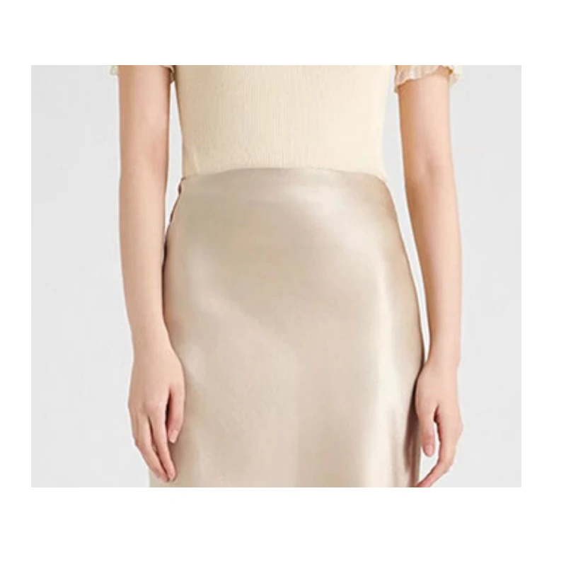 Fengbaoyu – demi-robe en soie naturelle pour femmes, Style français élégant, robe mi-longue de luxe, brillante et brillante, à la mode, décontractée