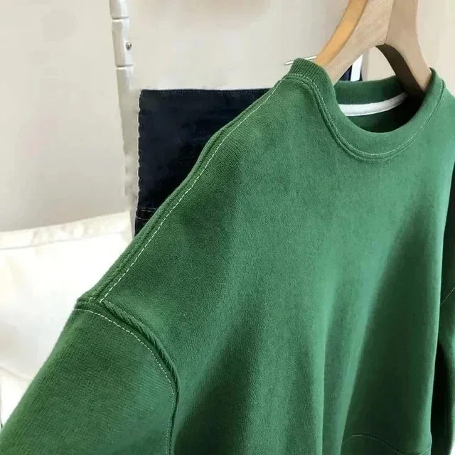 Sweater Yoga lengan panjang wanita, pakaian kebugaran lengan panjang kasual leher bulat pendek musim gugur dan musim dingin baru hangat dan longgar