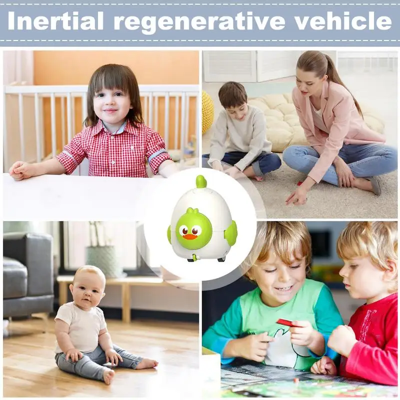 Juguete deslizante de inercia de coche extraíble con huevo de mascota eyectable, vehículo de dibujos animados pequeño, juguete de eyección de colisión para niños y niñas