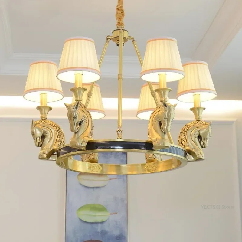Modern Chandeliers For Minimalist Living Rooms And Bedrooms - Crystal Chandeliers Pure Copper Chandeliers