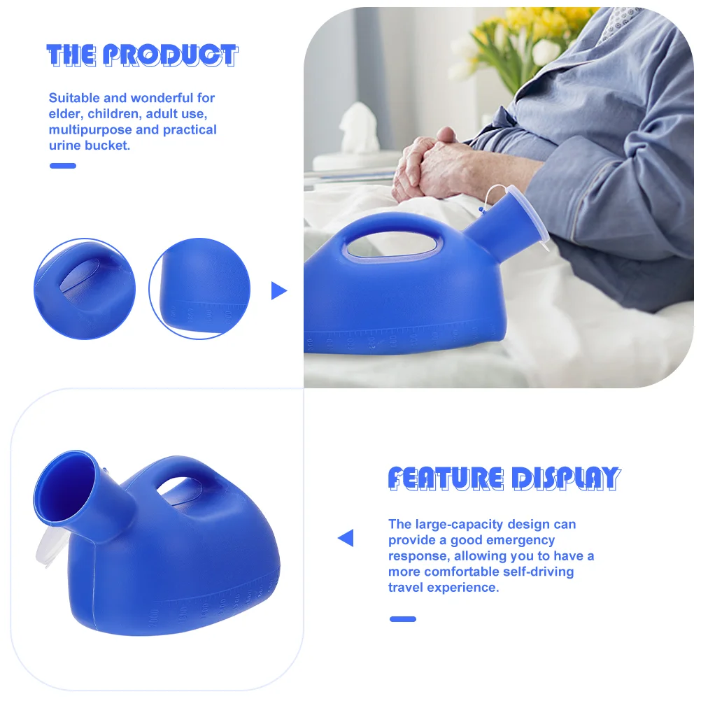 Portable Urinal Bottle  Spill Proof Urine Jar Plastic Urinal for Men Elderly Large capacity car travel portable urinal