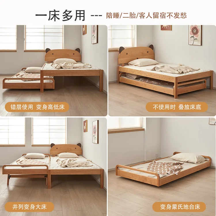 Movable and foldable combination splicing bed Mother and child bed Trailer Up and down double-layer