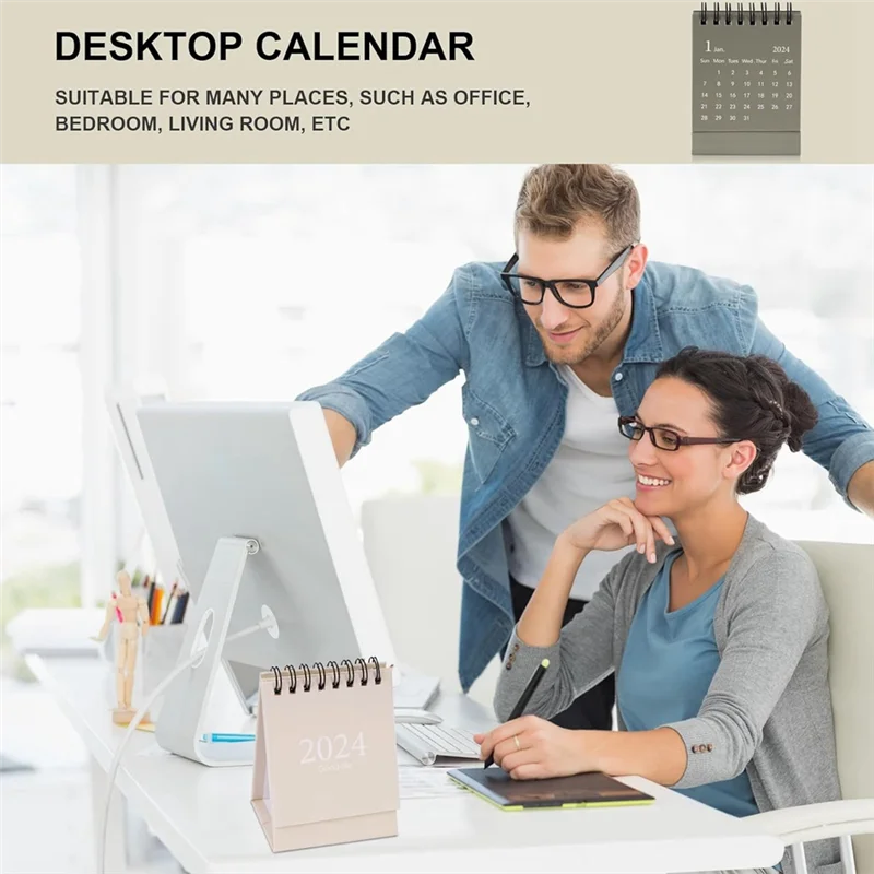 6 Pcs Mini Desk Calendar 2024, Mini Desk Calendar 2023-2024 - Runs From Oct 2023 Until Dec 2024, Small Desktop Calendar