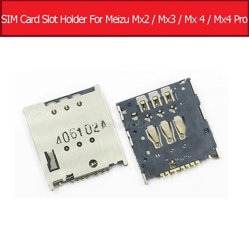 Conector de suporte de slot para cartão sim genuíno para meizu mx2 mx3 adaptador de soquete de cartão sim para meizu mx4 mx4 pro bandeja de slot de leitor sim