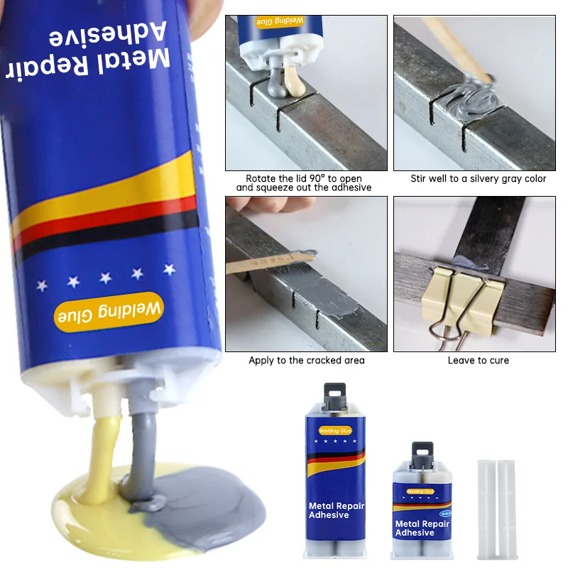 Metal Repair AB Glue Industrial Strength Casting Adhesive Agent 2 In1 Super Strong Welding Paste for Casting & Bonding Sealant