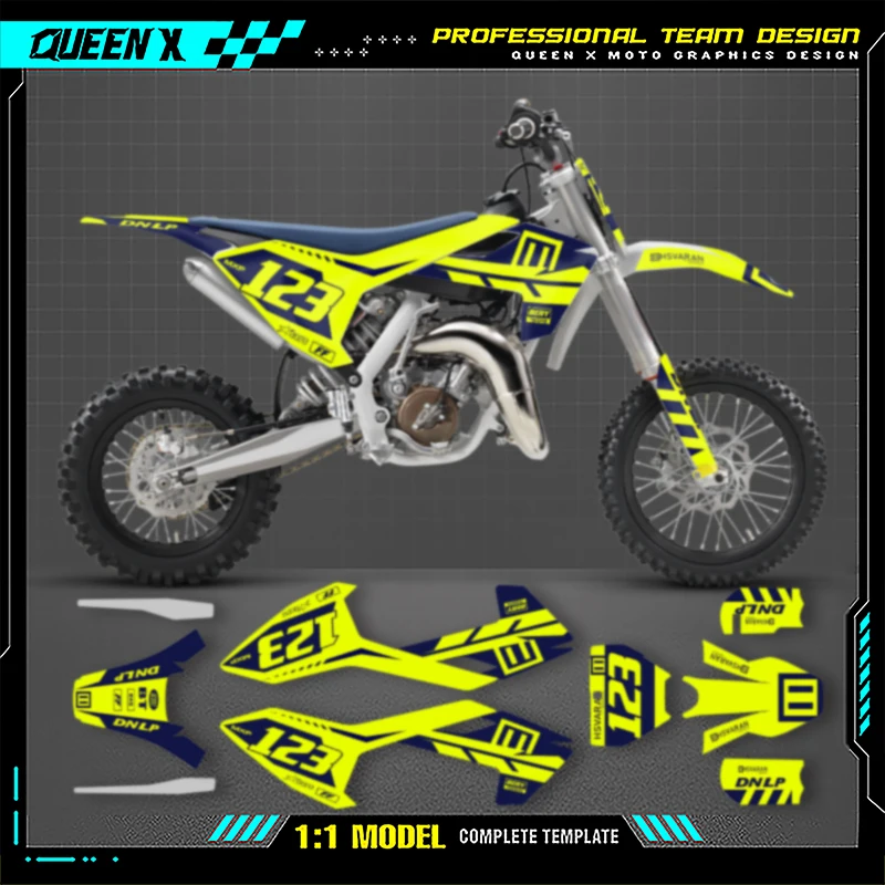 Queen X MOTOR For Husqvarna TC 65 2016 2017 2018 2019 2020 2021 2022 2023 Graphics Stickers Decal Kits 002 - Image 3