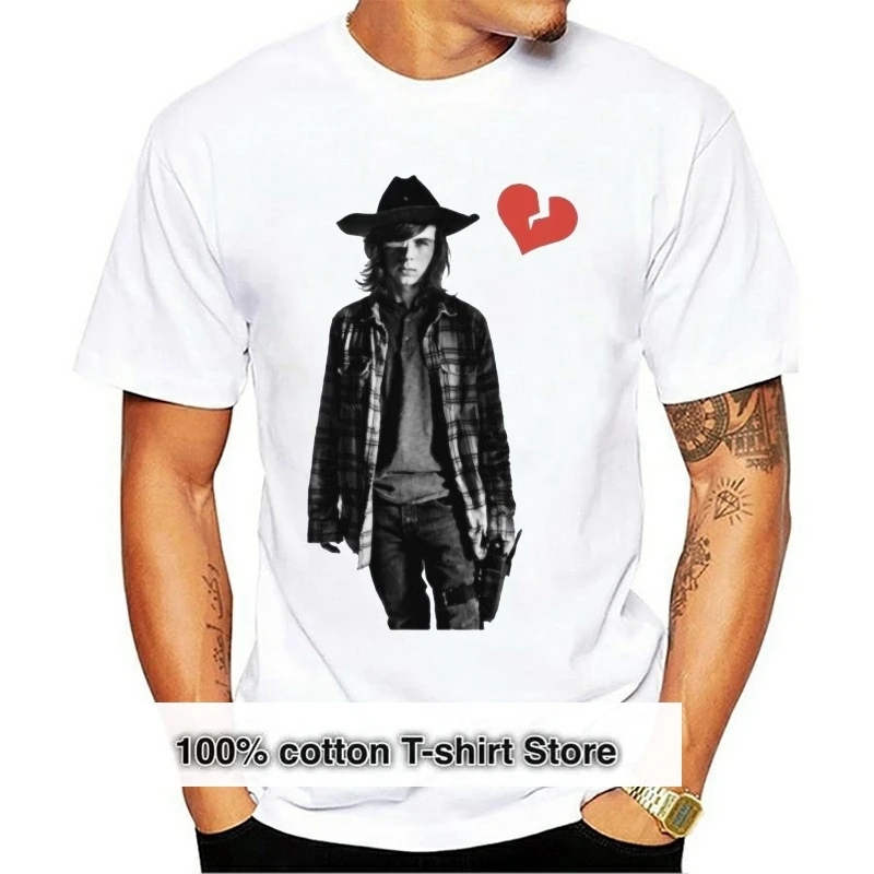 Carl Grimes Heartbreak  T Shirt Chandler Riggs Novelty Gift Tee  Cool Casual  t shirt men Unisex New