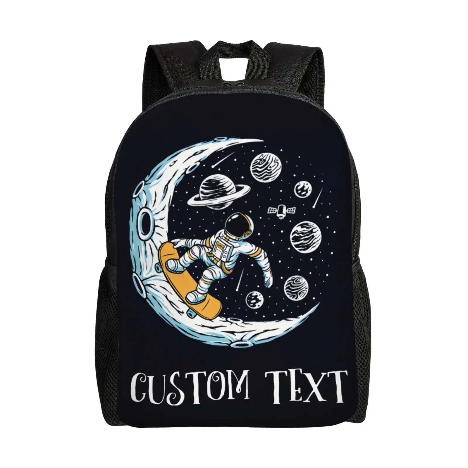 Ransel Moon Skateboard yang Dapat Disesuaikan - Poliester Tahan Lama, Tali yang Dapat Disesuaikan, Kompartemen Laptop untuk Kerja & Sekolah