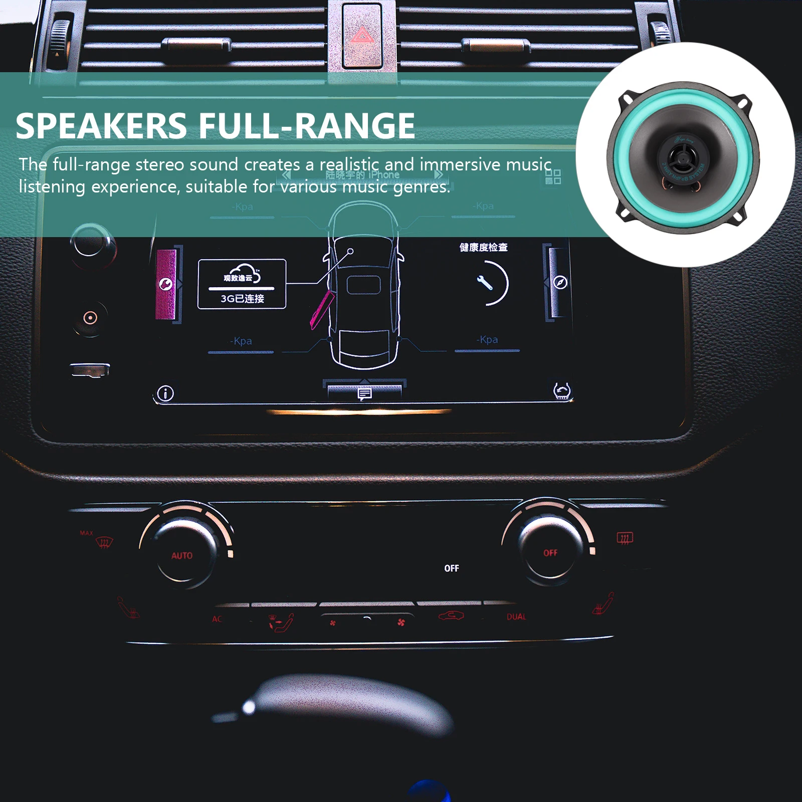 

Car Speakers Inch Full Range Audio Door Iron PP Material Automotive Speakers Stereo Sound Car Interior Accessories