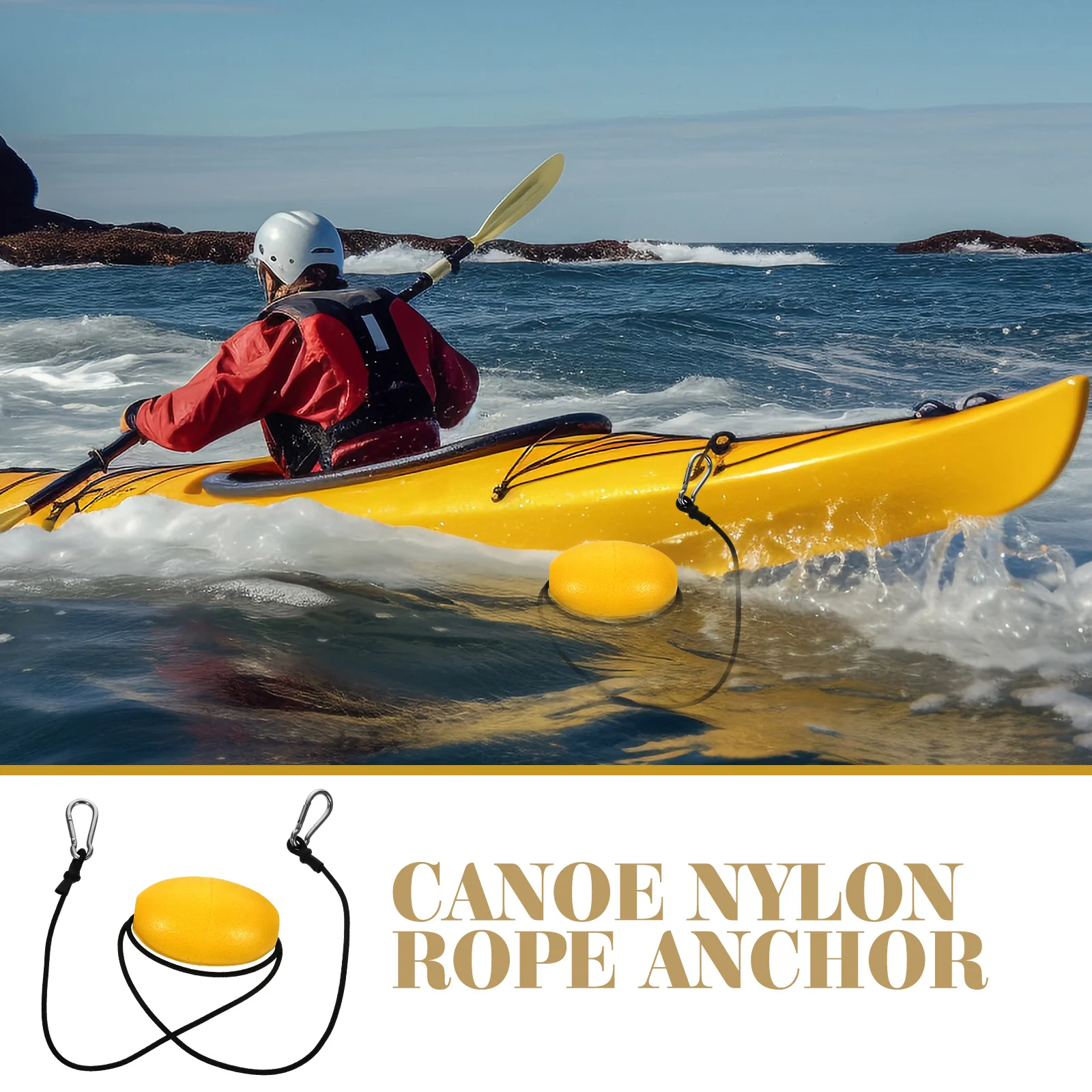 

Marine Rope Tow Line Buoy Ball Float Leash Harness Floating Floats Kayak Canoe Accessories Fishing Buoy Float Leash Hook