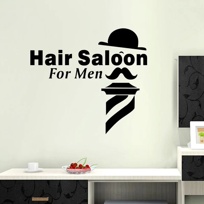 Barber Shop Sticker Customized Chop Bread Decal Posters Vinyl Wall Art Decor Windows Decoration Haircut Shavers Glass Decals