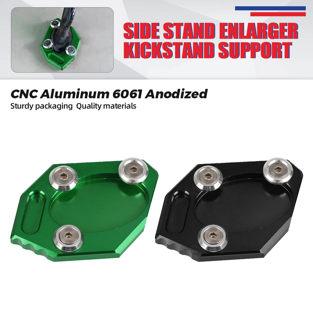 

Side Stand Enlarger Plate Kickstand Enlarge Extension Pad For Kawasaki NINJA 300 250 1000 ZX10R ZX300R ZX250R NINJA 400R ER-4F