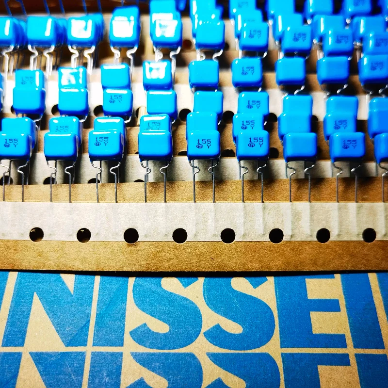 10 Stück/50 Stück NISSEI CBB Filmkondensator MMTV 50V155J 5 % Pitch = 5 mm 1,5 uF 155 blaue CBB-Kondensatoren