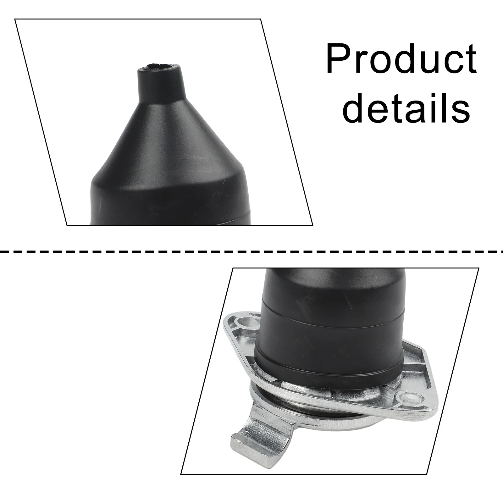 7 Pin Trailer Connector 1pcs Black+Silver High Quality Plastic 7-Pin Trailer Socket For Car for semi Trailer Truck