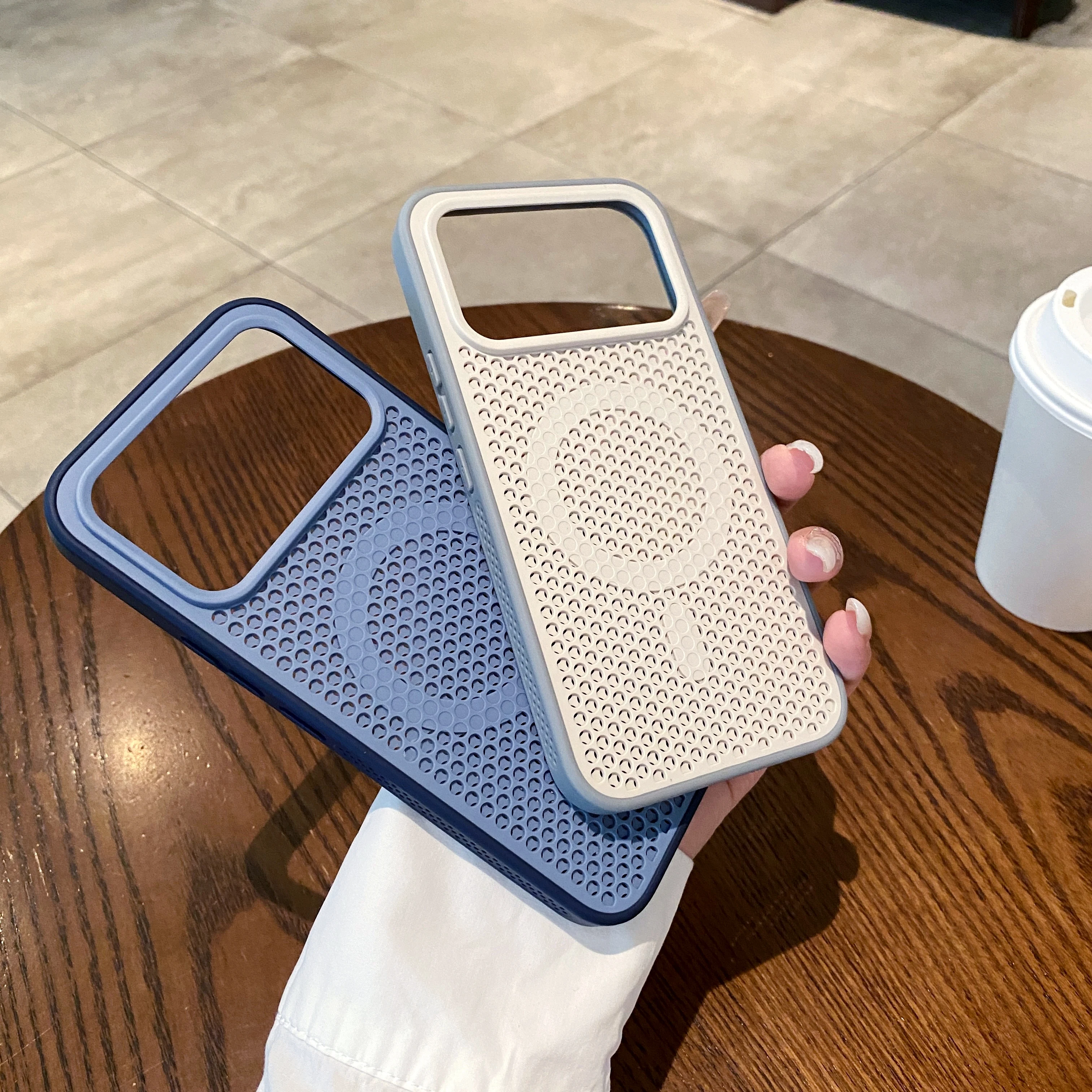 

For Redmi Turbo 5Max K90 Pro Max k80 k70 Pro k70 Ultra Magsafe Honeycomb Breathable Case For MagSafe Wireless Shockproof Cover